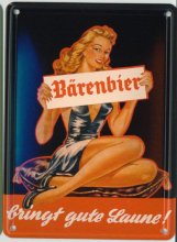 (Bild für) BLECHSCHILD Bärenbier bringt gute Laune 11x8 cm