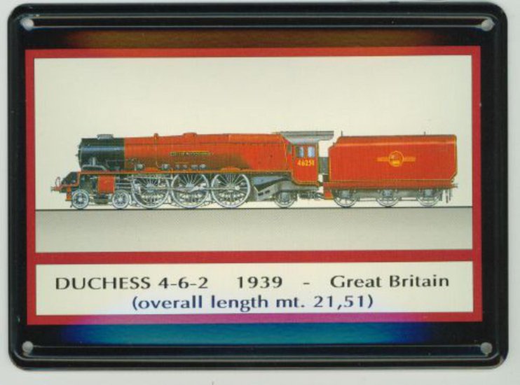 (Bild für) BLECHSCHILD Duchess 4-6-2 1939 Great Britain 11x8 cm - zum Schließen ins Bild klicken