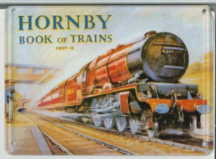 (Bild für) BLECHSCHILD Hornby Book of Trains 1937-1938 11x8 cm - zum Schließen ins Bild klicken