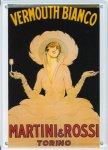 (Bild für) BLECHSCHILD Vermouth Bianco Martini & Rossi Torino 11x8 cm