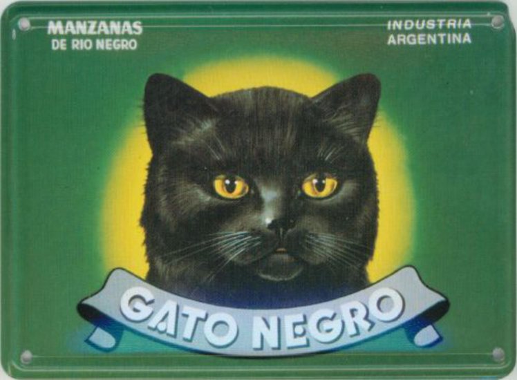 (Bild für) BLECHSCHILD Cato Negro Manzanas de Rio Negro Industriea Argentina 11x8 cm - zum Schließen ins Bild klicken