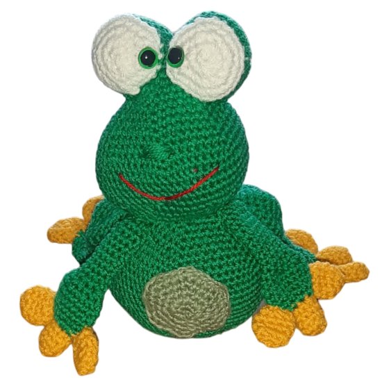 (image for) crocheted frog Froschi - Click Image to Close