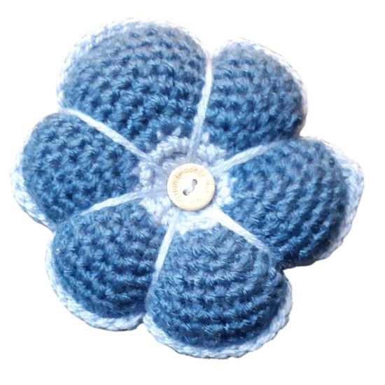 (image for) crocheted pincushion blue - Click Image to Close