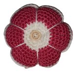 (image for) crocheted pincushion red and white