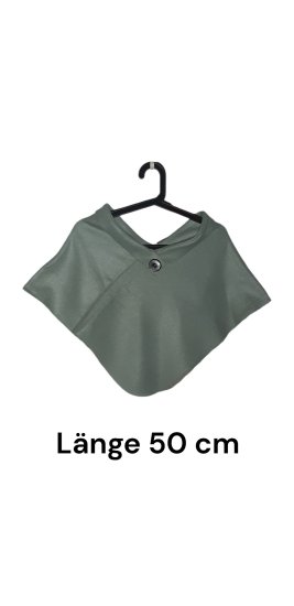 (Bild für) Fleece Poncho gruen 50 Modell 2 mit V-Ausschnitt - zum Schließen ins Bild klicken