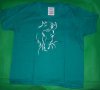 (image for) Children's T-shirt green with horse (size 5-6 / 116 cm)