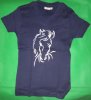 (Bild für) Kinder T-Shirt Dunkelblau mit Pferd (Größe XS)