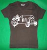 (image for) Children's T-shirt dark brown with tractor (size XS)