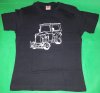 (image for) Children's T-shirt black with a large tractor (size XL)