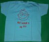 (Bild für) Kinder T-Shirt Hellblau mit Smiley und Spruch (Größe 3-4 / 104 cm