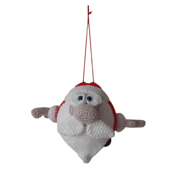 (image for) Crocheted flying Santa Claus - Click Image to Close